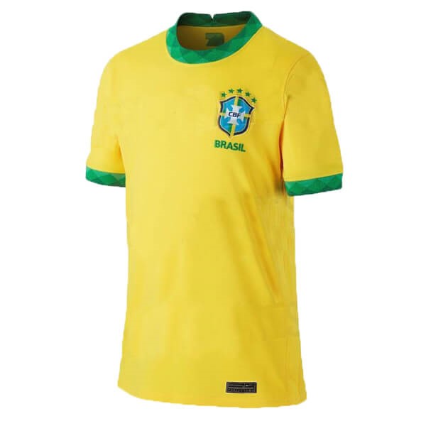 Tailandia Replicas Camiseta Brasil 1ª 2020 Amarillo